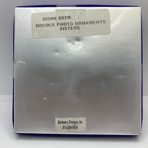 NWT unopened, heart shaped, double photo sisters ornament. - Picture 3 of 3